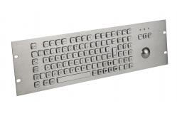 China 1U Industrial Metal Keyboard With Trackball Numeric FN Keys Waterproof supplier