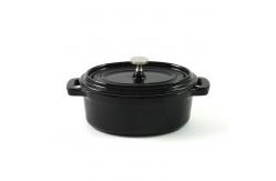 China Cast Iron Mini Oval Casserole Red 12cm X 9cm supplier