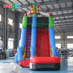 Commercial Inflatable Slide Anti Ruptured PVC Tarpaulin Inflatable Bouncer Slide For Amusement Park for sale