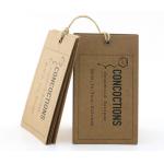China Biodegradable CMYK 300gsm Kraft Paper Hang Tags For Jeans 50x90mm for sale