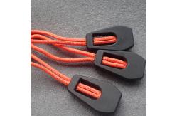 China Durable Embossed Logo PVC Zipper Slider Puller supplier