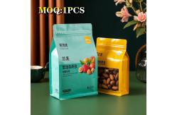 China Wholesale Square Bottom Bag Matte Printing Zipper Aluminum Foil Flat With Logo supplier