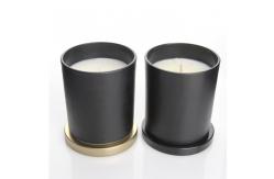 China High Quality 80Cm*90mm Rectangle Gift Glass Wax Jar With Aluminum Lid supplier