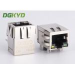 Integrated magnetics 100 base-tx PoE RJ45 ethernet jack with Filter Y/G LED for sale