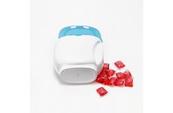 China Square PET Plastic Washing Beads Packaging Storage Jar With PP Cap supplier