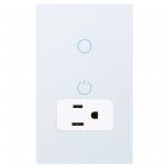 IOS / Android Compatibility Wifi Smart Socket 15A With 1 Gang Wifi Switch for sale