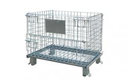 China Metal Bin Storage Container Wire Cage Stackable Rolling Metal Security Cage supplier