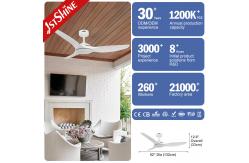 China 52 Inches White Ceiling Fan Without Light ABS Blade Smart APP Control supplier