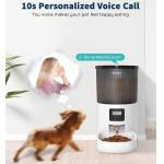 Smart Ceramic Automatic Cat Feeders Double Raised With Camera