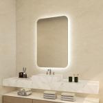 Customized Size Intelligent Wall Mounted LED Backlit Vanity Mirror for Hotel Bathrooms for sale