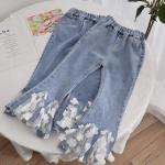 Anti Pilling Children'S Casual Trousers Breathable High Waisted Flared Jeans OEM for sale