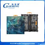 Outdoor LED Curtain Display Transparent 3.91mm Glass Window Video Wall For Building for sale