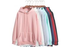 China Wholesale custom pure color blank cheap women hoodie supplier
