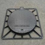 EN124 Standard Ductile Iron Mahole Cover And Frame 850*850 Mm In Stock