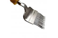 China Durable Yellow Hive Tools stainless steel Honey Uncapping fork with plastic handle supplier