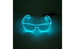 China Clear Frame Lens Luminous LED Glasses With Neon Light Flashing supplier