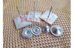 China 50mm Suqare Double PE Foam Base Self Stick Rock Wool Insulation Pins supplier