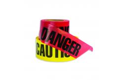China Non-adhesive Danger Tape PE Waterproof Single Side  Roll Red Warning Tape supplier