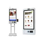 Food Ordering Self Checkout Machines 32 Inch Touch Screen Kiosk Display for sale