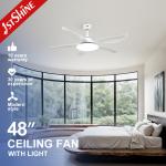 1stshine Ceiling Fan 10 for Motor Easy Clean Black Plastic Blades Remote Control and Light for sale