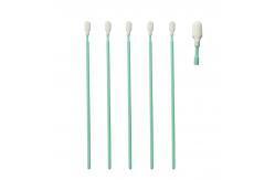 China TX761 Lint Free Green Stick Optical Cleaning Polyester Swab ESD Cleanroom Swab supplier