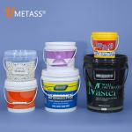 Customized 5 Gallon 20 Liter PP Paint Bucket with Plastic Handle and Silk Screen Printing for sale