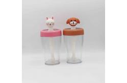 China Dust Proof Design Custom Printed Water Bottles With Cartoon Straw supplier