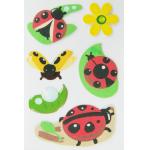 Cartoon Bugs Funny Kids Puffy Stickers Fuzzy PVC + Foam + PET Material for sale