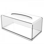 Rectangular Clear Acrylic Tissue Box For Bathroom Facial Napkin for sale