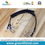Transparent Clear Plastic PU Stainless Steel Core Coiled Tether Rope