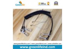 China Transparent Clear Plastic PU Stainless Steel Core Coiled Tether Rope supplier