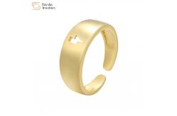 China 14k Plated Gold Couple Rings Butterfly Lightning Plane Adjustable Opening Rings supplier