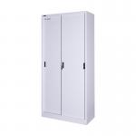 Steel Sliding Door File Cabinet Metal Book Rack Cabinet for sale