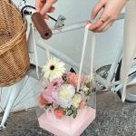 Valentine's Day hand-held flower box, transparent pvc folding diy bouquet