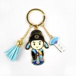 Round Metal Enamel Keychain Custom For Business Team Building for sale