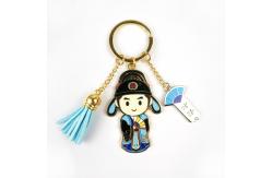 China Round Metal Enamel Keychain Custom For Business Team Building supplier