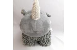 China Customized PP Cotton Stuffed Animal Toys Plush Grey Rhinoceros Plush Doll supplier