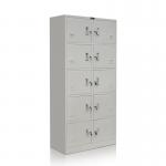 Five Tiers Gray Color Steel Office Furniture Metal Storage Filing Cabinet for sale