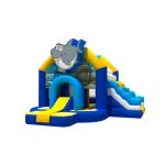 Ocean Park Theme Shark Cartoon Inflatable Bouncy Castle With Slide Inflatable Bouncer Combo for sale