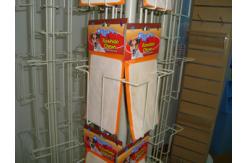 China 96 Pockets Floor Spinner Display Rack , Top Graphict Greeting Card Spinner Stands supplier