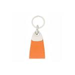 Orange Color PU Leather Key Chains Sewing Personalized Custom Key Holder for sale