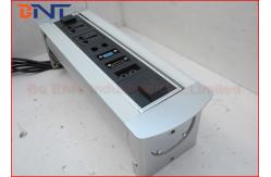 China Silver Motorized Rotatable Power Strip Socket Pop Up With Touch Button Press supplier
