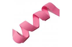 China Pink Herringbone Webbing Polyester Elastic Band 3.5cm Width supplier