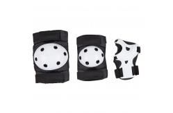 China 210D Nylon Fabric PP Cap Kids Roller Skate Pads Black supplier