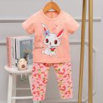 Children Short Sleeve Pajama Set / Shirt And Shorts Nightwear skin friendly for sale