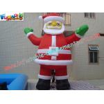 Nylon Inflatable Christmas Decorations Santa For Gift , 4 Meter for sale