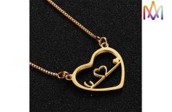China OEM ODM Free Engraving Stethoscope Heart Pendant supplier