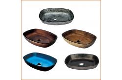 China 45mm Drain Latest Hand Wash Basin 40mm Length Large Rectangular Vessel Sink supplier