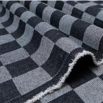 Weave Jacquard Wear Checkered Denim Fabric 160cm Width 9.2Oz for sale