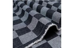 China Weave Jacquard Wear Checkered Denim Fabric 160cm Width 9.2Oz supplier